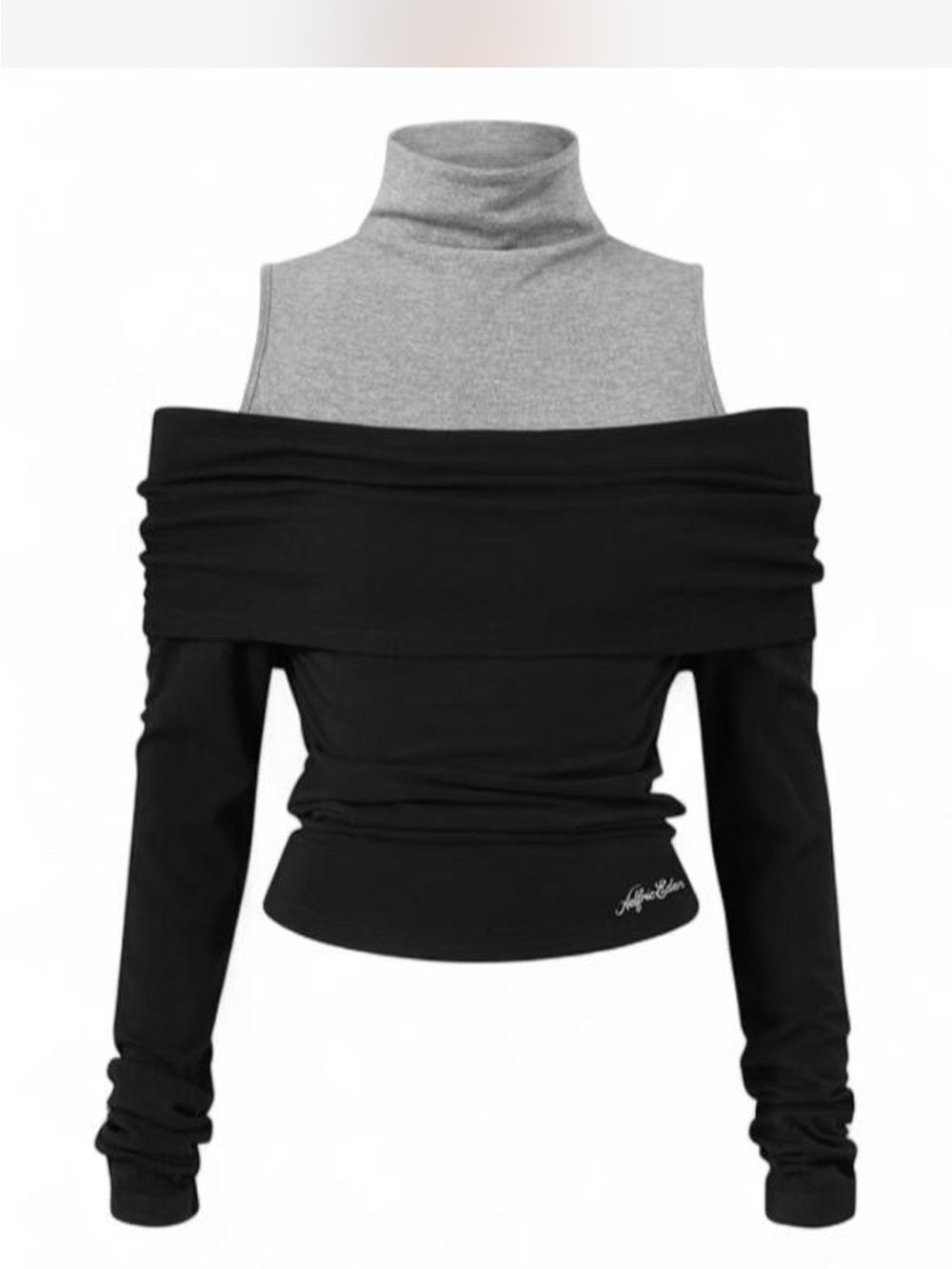 Aelfric Eden Layered Off Shoulder Long Sleeve Top Black XL BNIB